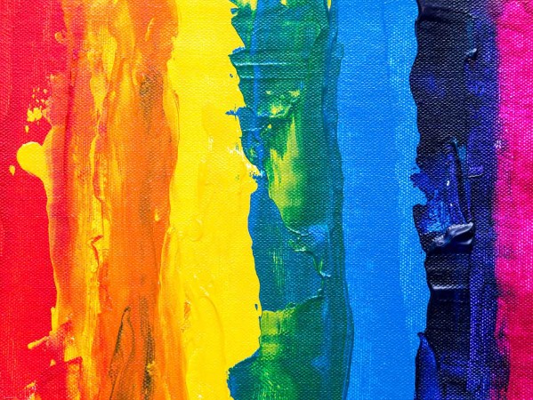 rainbow in messy paint rainbow in messy paint